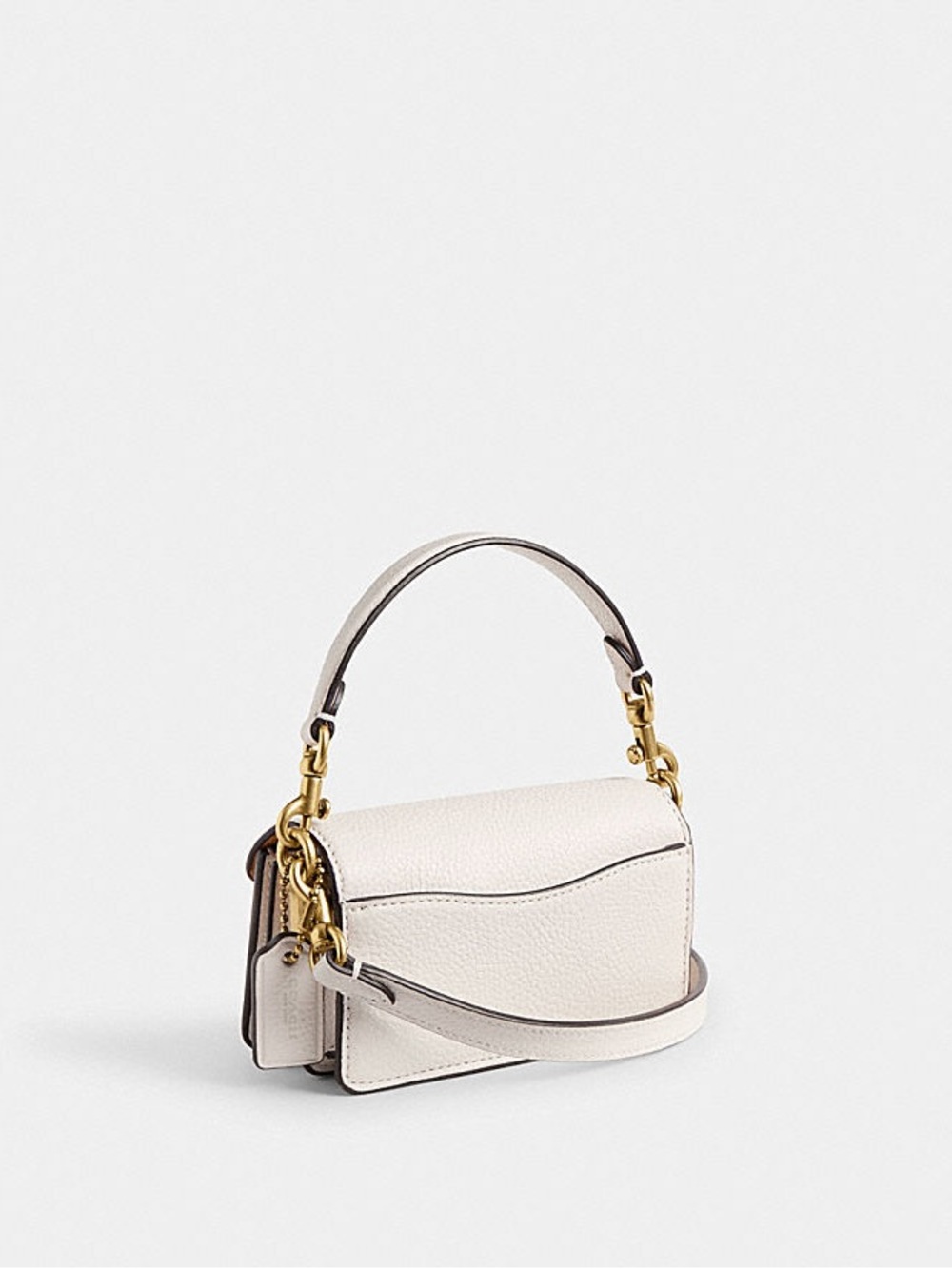Coach Pebbled Leather Crossbody in Chalk with Gold Hardware - Picture 4 of 6